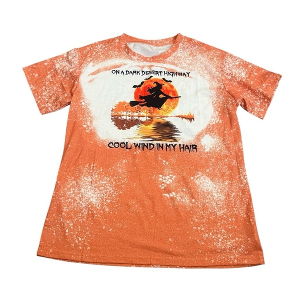 Halloween “On a Dark Desert Highway, Cool Wind in My Hair” Retro T-Shirt Sz M